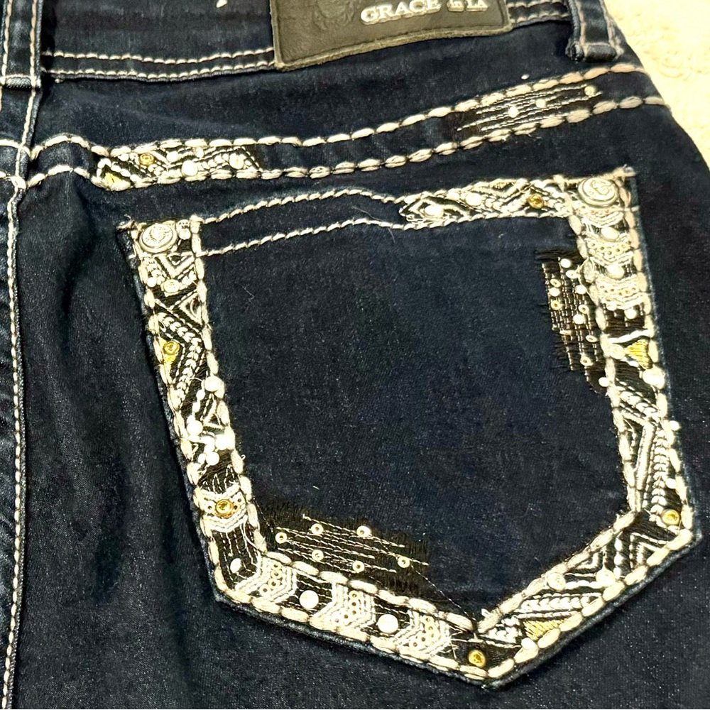 Grace in LA easy fit straight leg jeans